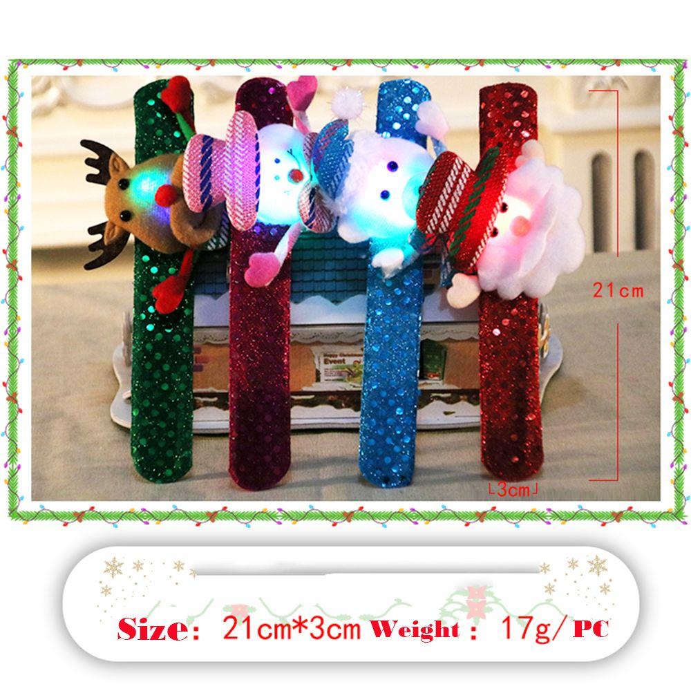 LED Slap Band Glowing Wristband Light Up Bracelet For Christmas Xmas Decor