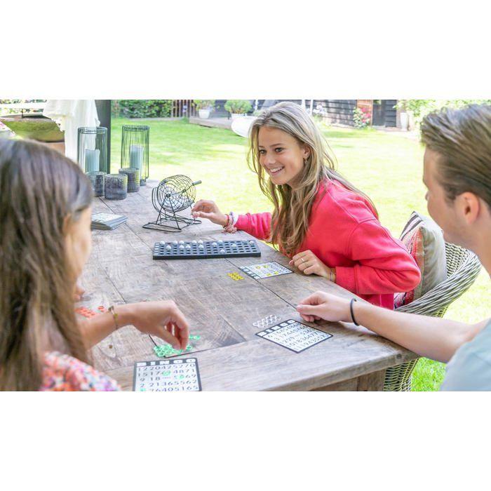 Mini jeu de bingo complet - Engelhart - 1-75 - 18 cartes grilles numérotées - 150 jetons colorés