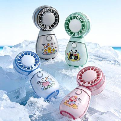 Mini USB Rechargeable Handheld Fan with Cute Pet Stand Design