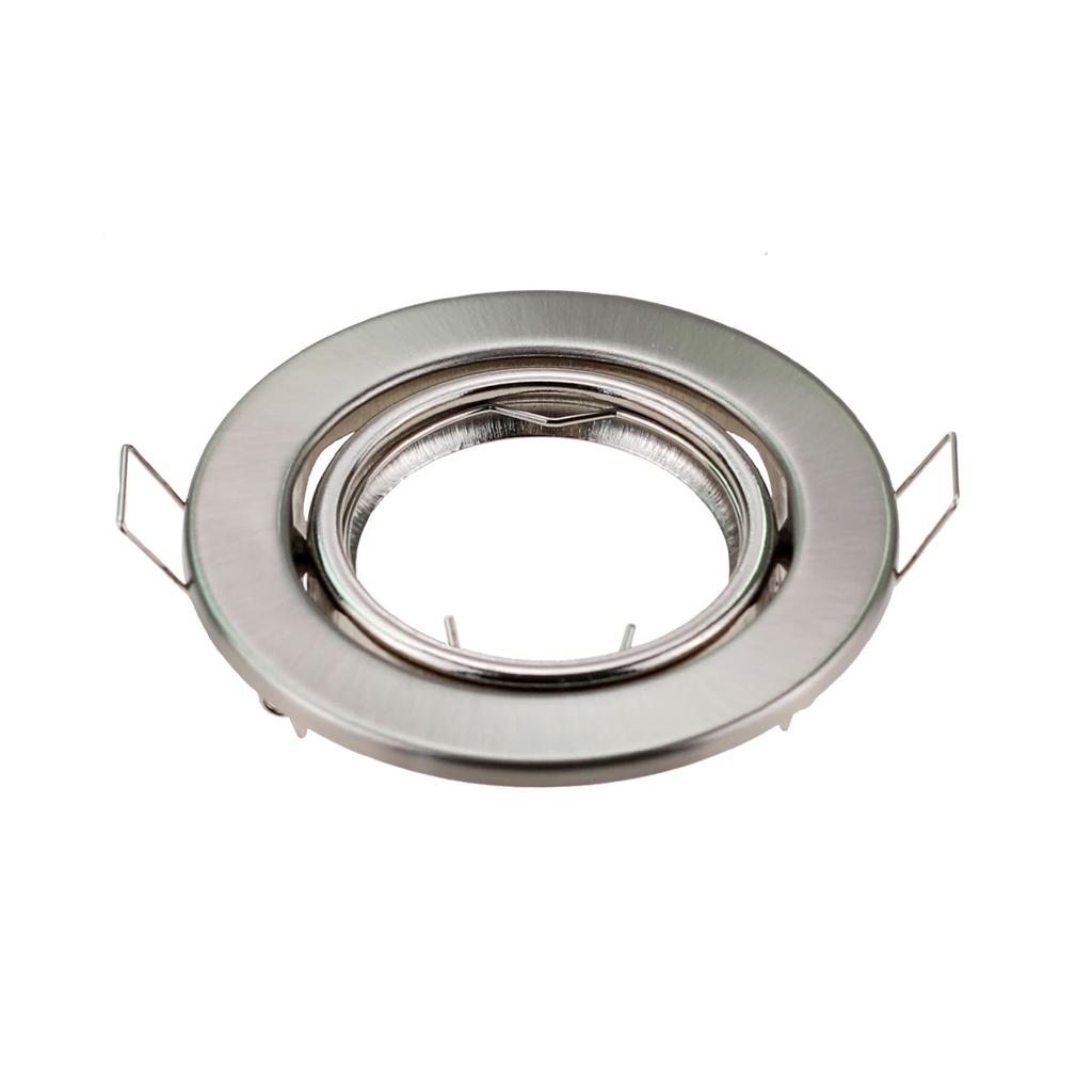 10pcs/lot 3Types Metal Round Adjustable LED Recessed Ceiling Light Frame for GU10 MR16 Bulb Fitting Mounted Spotlights Fixture