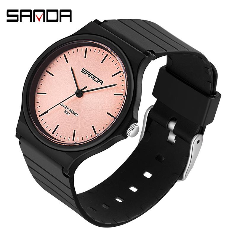 Sanda Fashionable Waterproof Quartz Watch for Students - Ideal for School, Parties, and Exams