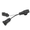 13 Pin To Twin 7 Pin Plug Towing Socket 12V EU Style Trailer Towing Adapter Extension Cable Conversion Plug