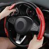 2pcs Carbon Fiber Non-Slip Steering Wheel Cover Car Accessories For Peugeot 308 408 508 RCZ 208 3008 2008 206 207 108 406 407 408 206 207 208 306 307