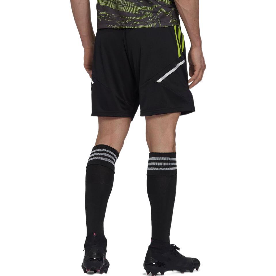 Adidas FW22 Brand Pattern Elastic Waist Straight Leg Training Football Shorts Men Shorts Black HE6684