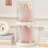 360 View Transparent Showcase With Rotating Base For Home Store Display ABS PET Construction Storage Stand