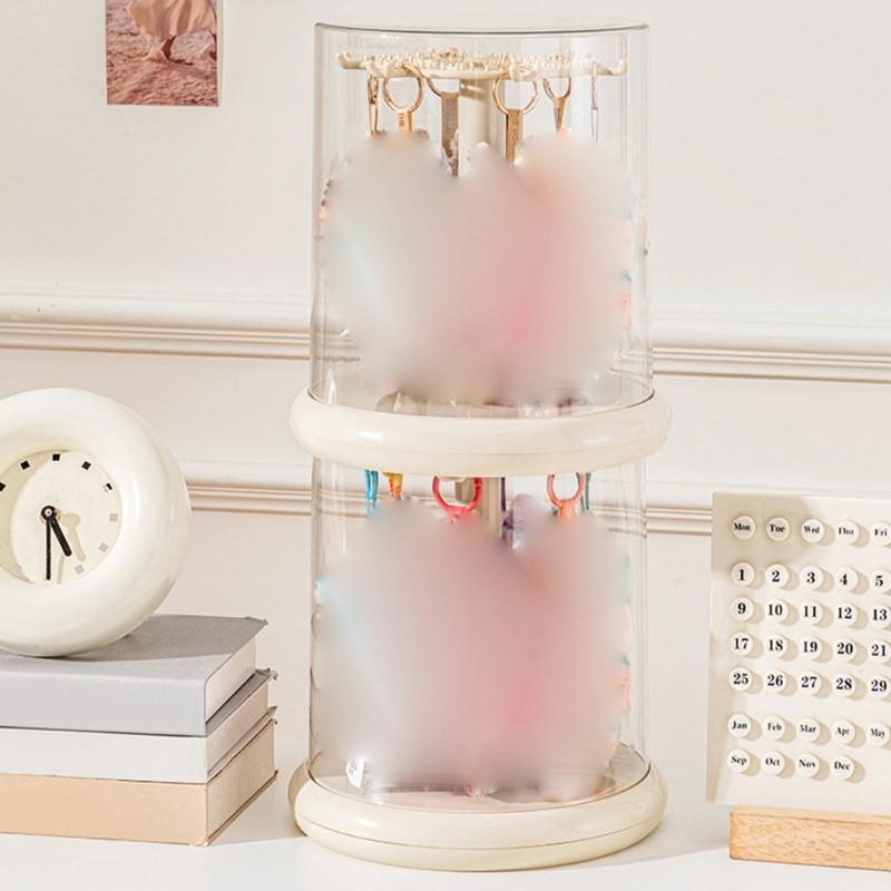 360 View Transparent Showcase With Rotating Base For Home Store Display ABS PET Construction Storage Stand