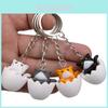 Adorable Cartoon Eggshell Cat Resin Pendants For Gift And Collection Purposes