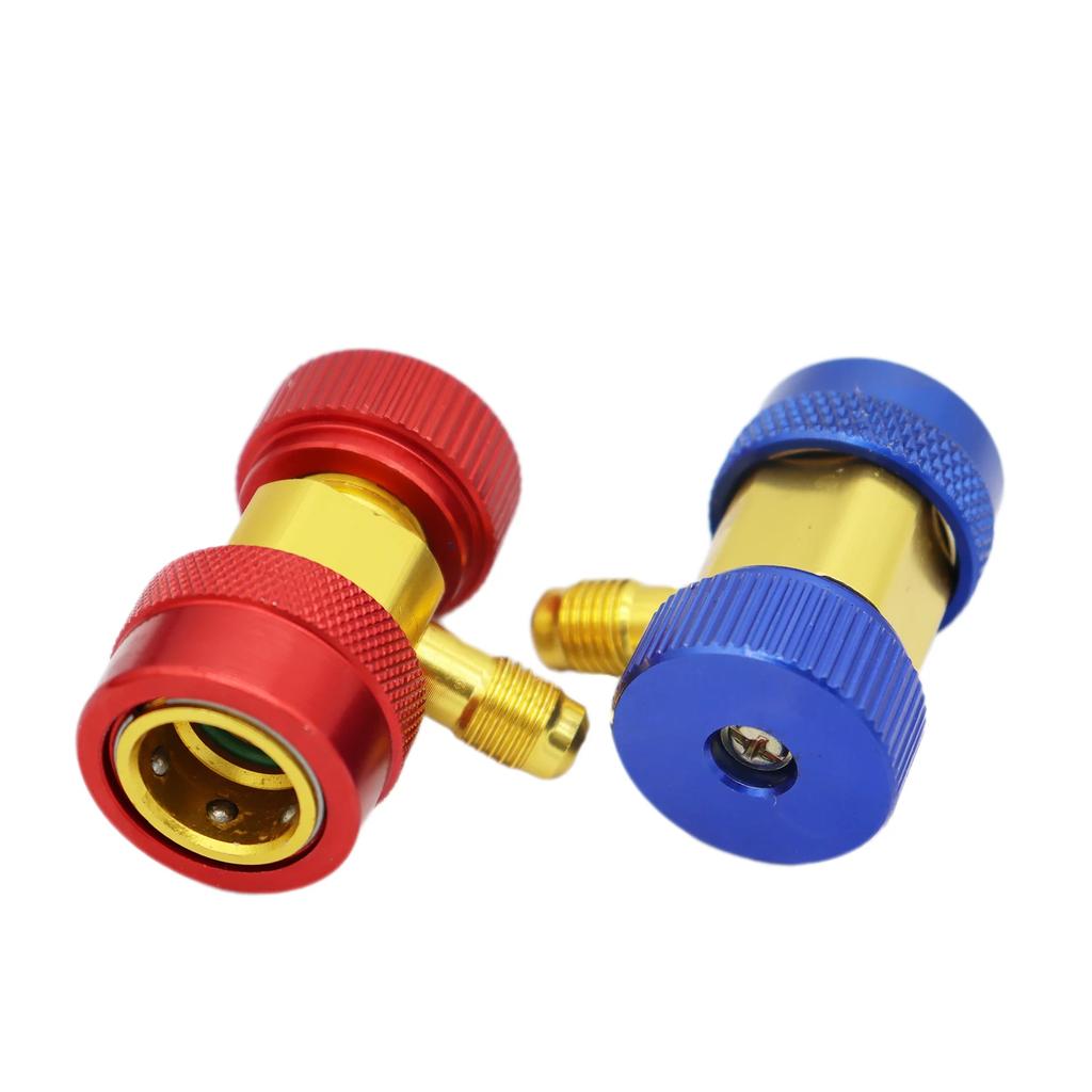 R134A Schnellanschluss Klimaanlagenadapter Einstellbare Hoch- und Niederspannung Außenleiter für Auto-Klimaanlagenwerkzeuge (Aktualisiert)