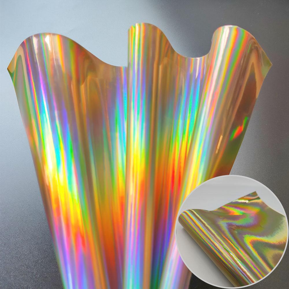 Hologram Iridescent Rainbow Mirrored Faux PU Leather Synthetic Laser Leatherette Fabric Craft Cloth DIY Bows Making Earring