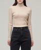 MUSINSA STANDARD WOMAN Women'S Ribbed Slim Turtleneck Knit [Light Beige]