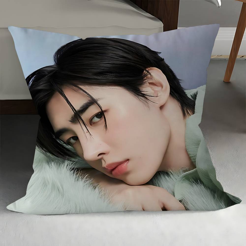 

Park S-Sunghoon Pop Singer Stitch Lucky Dragon Pillow Cover Sofa Cushion Cover Home Room Decoration Children Gift 12x12Inch
