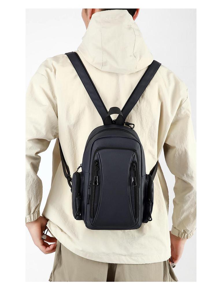New Men's High-End Urban Minimalist Shoulder and Chest Bag