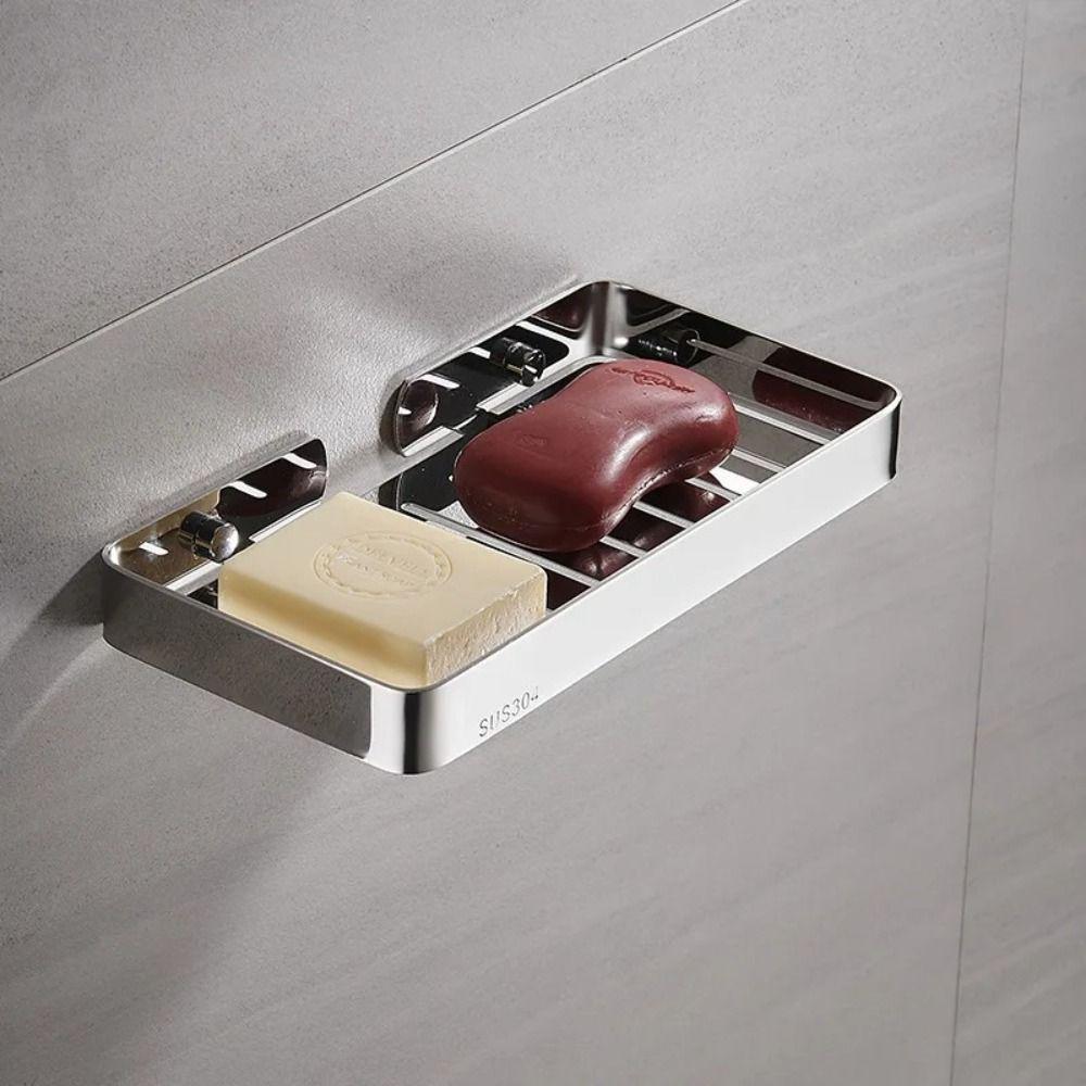 Hollow Mesh Design Stainless Steel Soap Holder Bathroom Soap Storage  Toiletries Arrangement