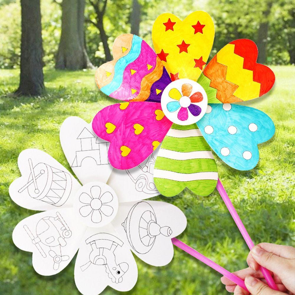 

DIY Painting Blank Windmill Toys Drawing Art Creative Kids Toys