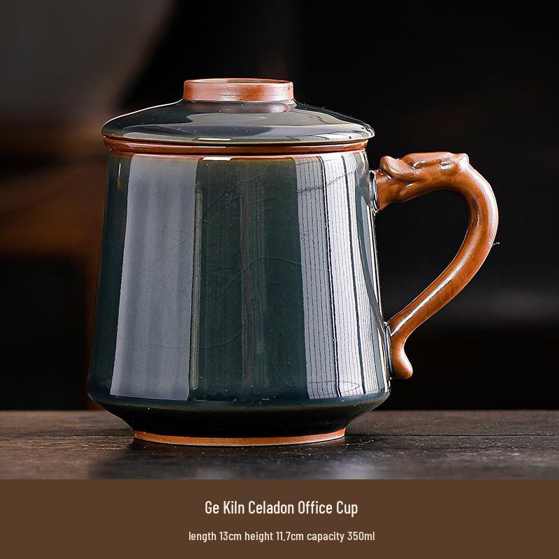 Shangqi Ceramic Tea Cup with Infuser and Lid