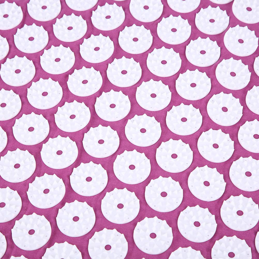 Bindo Acupressure Mat, Acupressure Mat with Pillow Set, Home Use (Three-Piece Acupuncture Mat Purple)