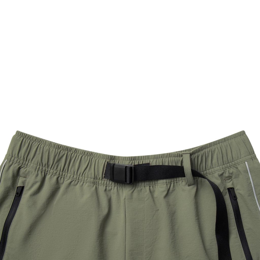 Li-Ning Fitness Series Casual Quick-Dry Comfortable Versatile Ice Silk Cool Breathable Sports Shorts Men Shorts Tea-Green AKSV281-7