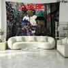 Gorillaz Wall Tapestry Aesthetic Wall Hanging Printed Fabric Blanket Decorative Tapestries for Bedroom Living Room Home Decor