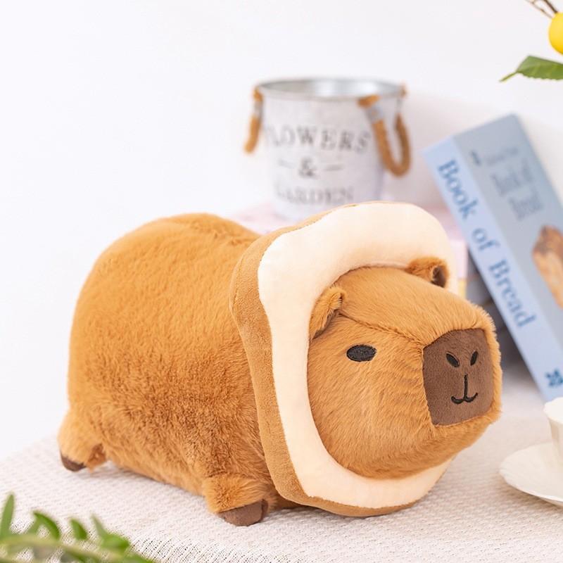 Capybara Bagel Sunflower Plush Toy Animal Stuffed Doll Decoration Gift Kids