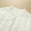 Women's Elegant Quilted Lace Stand Collar Shirt - 2025 Autumn/Winter Cotton Warm Base Layer Top