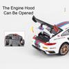 AABKQ1 1:32 Scale Porsche 911 GT3 RSR Cars Toy Miniature Model Alloy Die Cast with Light Sound Pull Back Supercar Boys Educational Toys