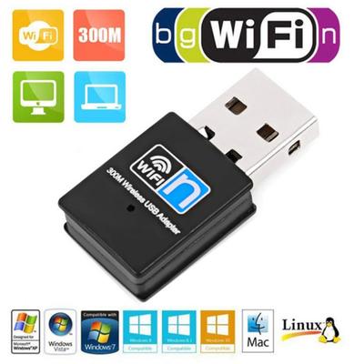 Bezprzewodowy Mini USB WIFI Adapter 300/150Mbps USB Wifi Odbiornik Dongle Karta sieciowa Adapter Komputer stacjonarny Laptop Win 7 8 10 11