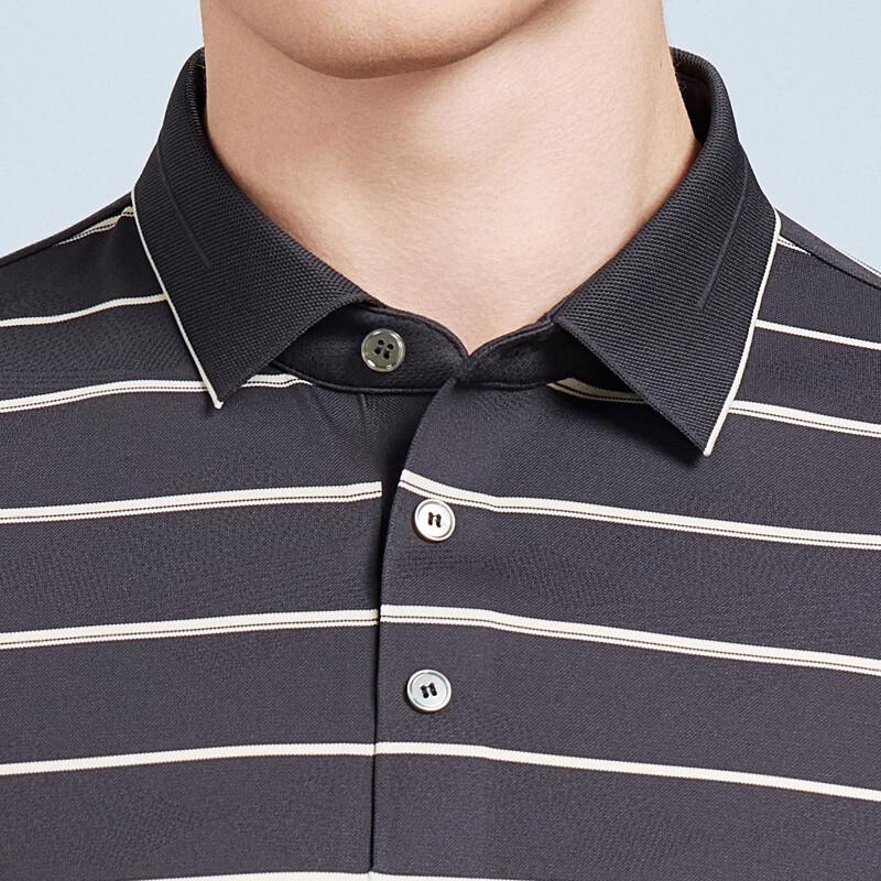 Antonio Men's Silk Blend Striped Polo Shirt