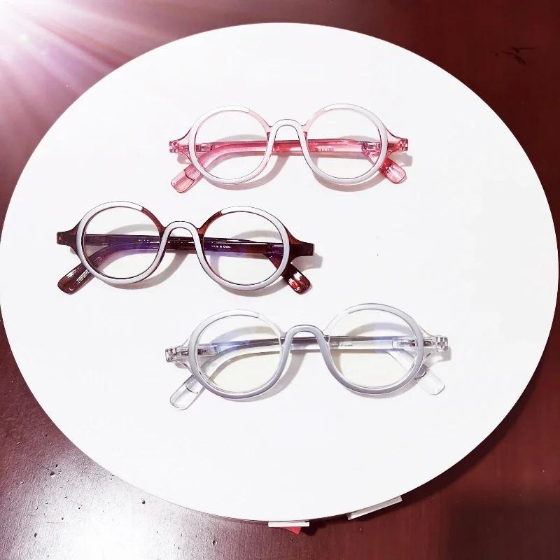 Small Round Frame Reading Glasses Retro Presbyopic Eyeglasses Blocking Blue Light Hyperopia Eyewear +1.0..+4.0 Oculos