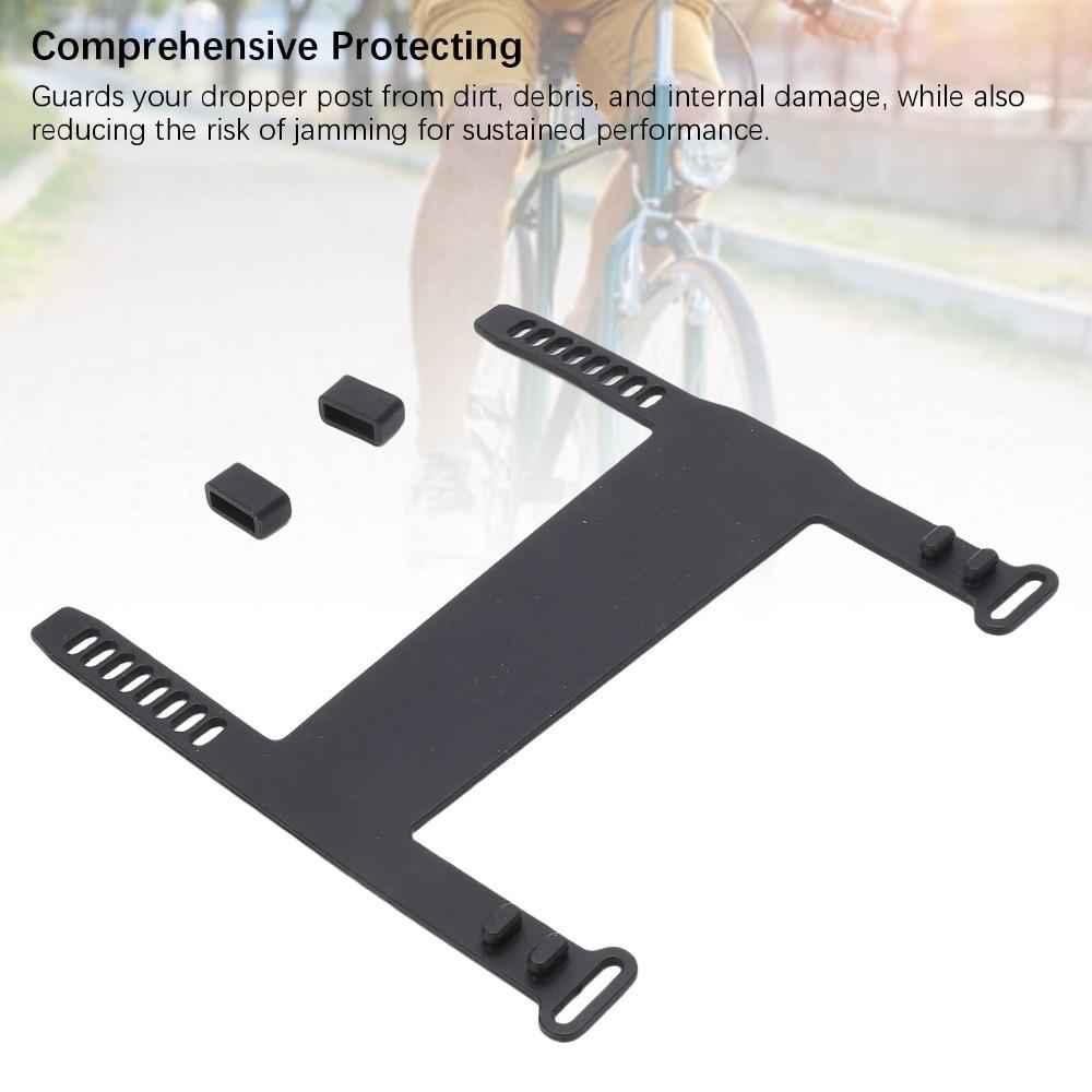 Silicone Bike Seat Post Mudguard Black Bike Dropper Post Mudguard  Cycling Equipment