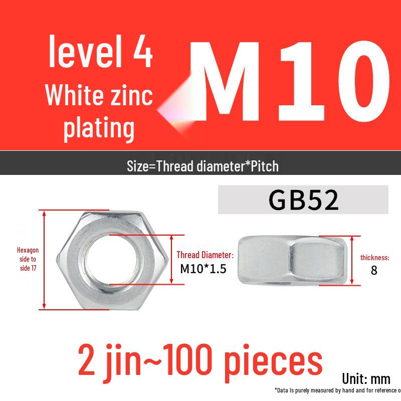 

Zinc & Nickel Plated Iron Hex Nut and Screw Cap Set - Sizes M3 to M20