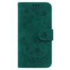For Google Pixel 8a Case PU Leather+TPU Imprinted Phone Cover with Flower Pattern