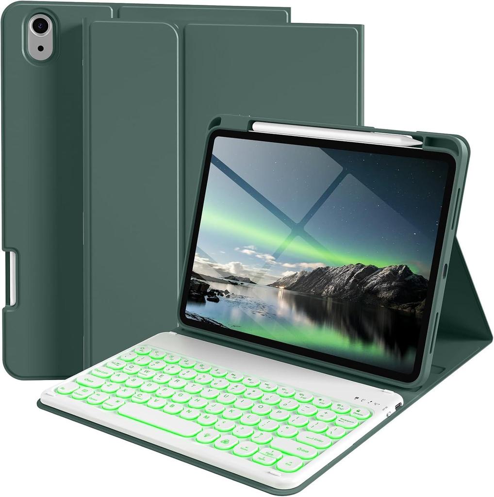 Pouzdro Xiaomi Pad 8 Pro s 7barevnou podsvícenou klávesnicí, slotem na pero a magnetickým uzávěrem