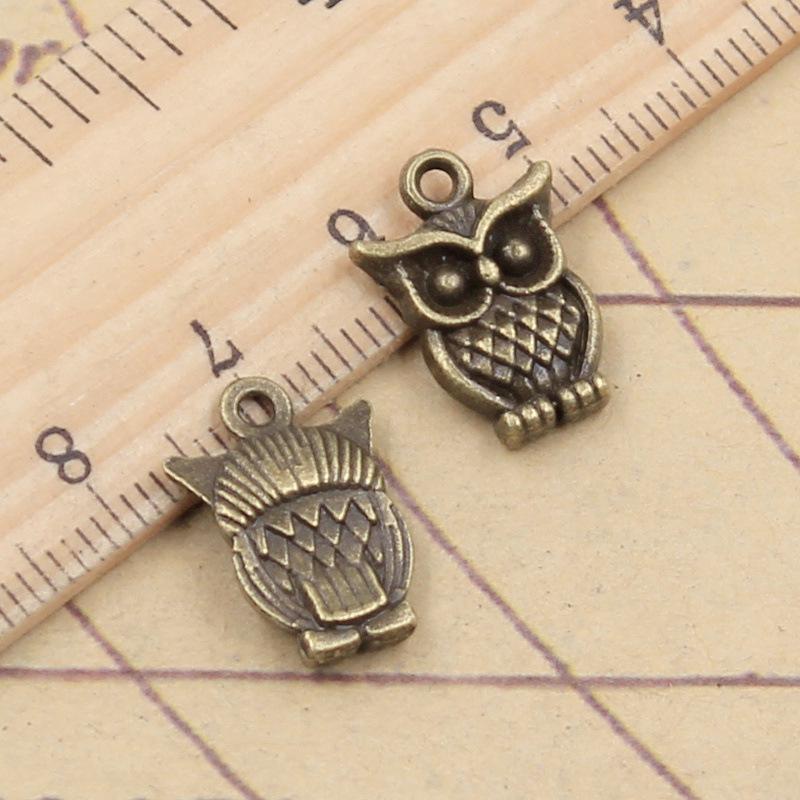 Antique Silver Owl Pendant Charm for DIY Jewelry Necklace Bracelet