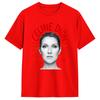 Celine Dion Classic Song Pattern Tshirt for Unisex and Women Pure Cotton Casual Tshirt for Music Fans Street Wear Top