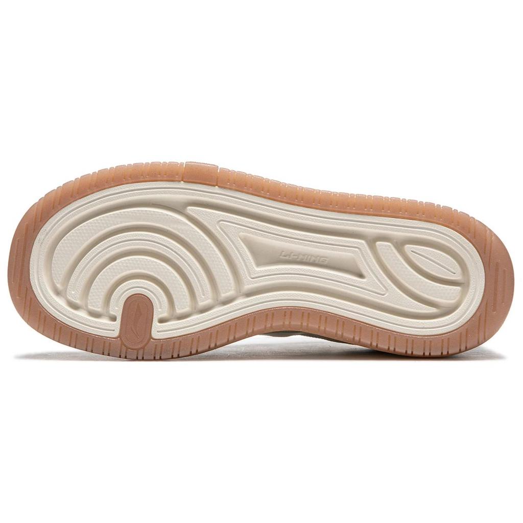 New LiNing Future C1 Anti-Slip Wear-Resistant Low-Top Skateboard Shoes Women's Beige Green AGCU068-4