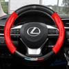Housse de volant de voiture universelle en fibre de carbone et cuir 38 cm Antidérapante Pour Lexus ES300 RX330 RX300 GS300 IS250 IS200 NX RX LX GX