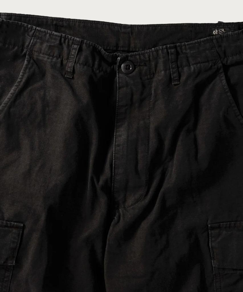 Oeoseullou Vintage Fit 6 Pockets Cargo Pants - Black Stone
