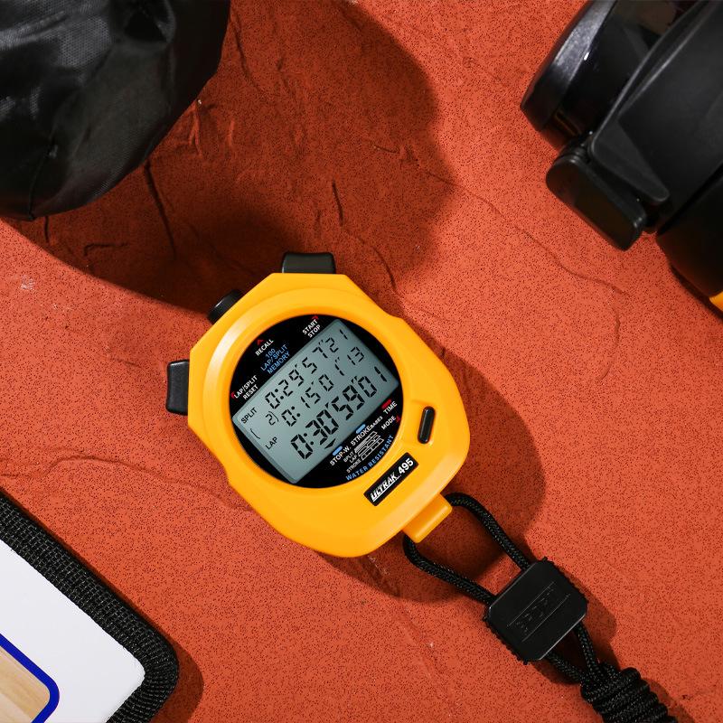 ULTRAK DT495A Stopwatch: 100-Lap Timer with 3-Row Display for Athletics Training Gray