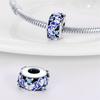 Copper Plated Beads DIY Jewelry Bracelet Accessories, Blue Travel Butterfly Bead Charm