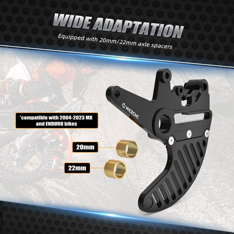 NICECNC For KTM EXC 300 EXC-F 350 2004-2024 Rear Dual Calipers Bracket Stunt Brake Disc Guard For Husqvarna TE 300 GasGas EC 300