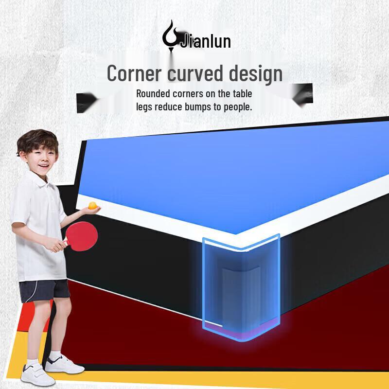 Jeeanlean Rainbow Leg Competition Ping Pong Table 25mm