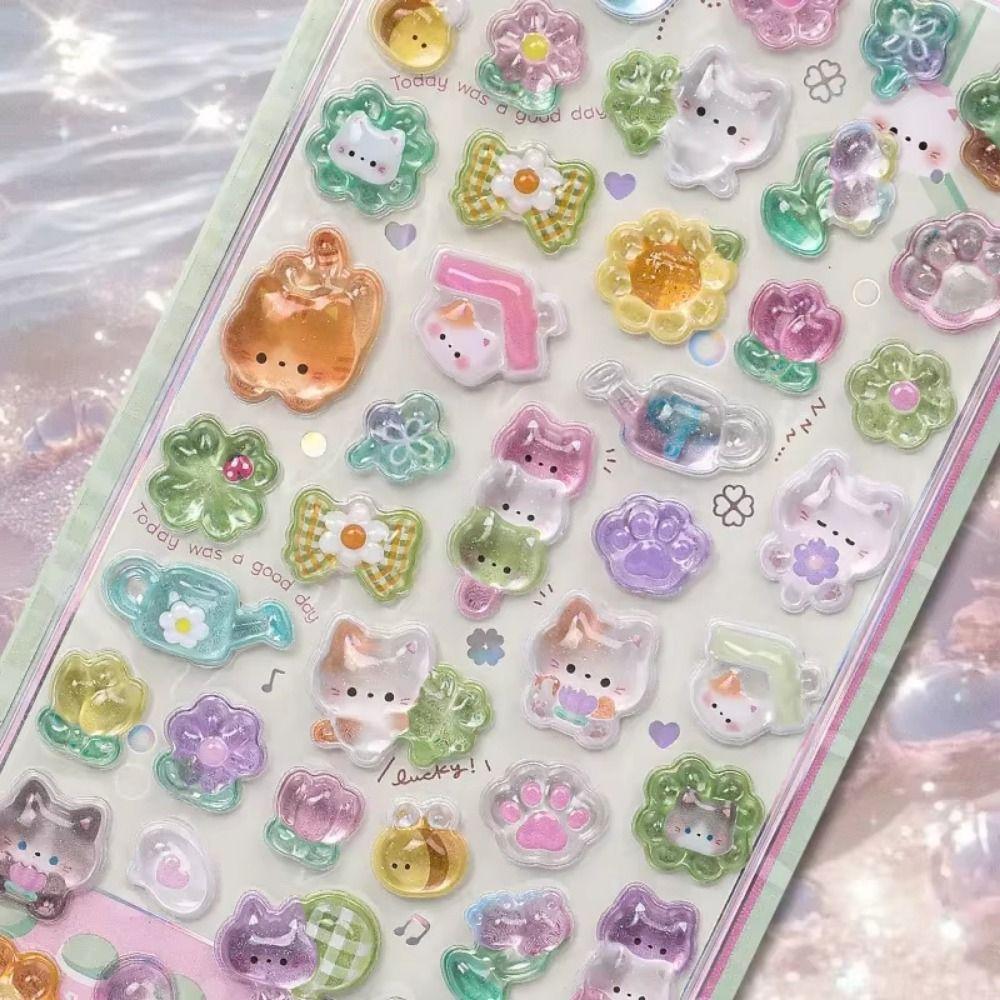 Cute Candy Animal Drop Sticker Aesthetic DIY Toy Stickers 3D Decor Stickers  DIY Scrapbooking