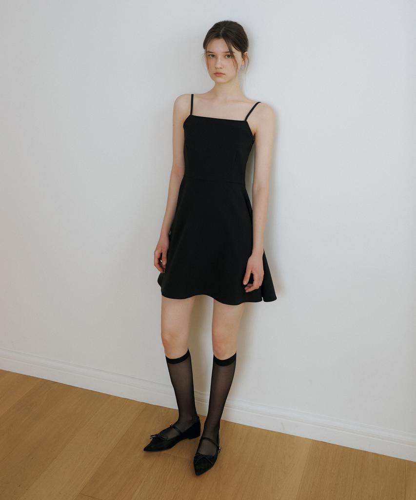 REORG Ce Sleeveless Flare Mini Ops Black