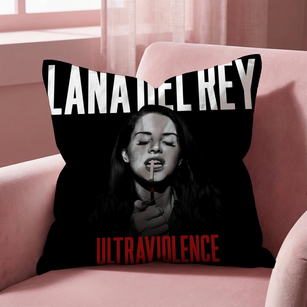 Singer L-Lana Del Rey Cushion Cover Multi-Scene Pillow Cover for Home & Car - Reversible, Soft & Durable for Daily Use