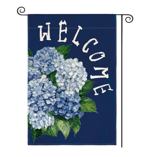 Hello Spring Floral Garden Flag 12x18 Inch Double Sided Colorful Flowers