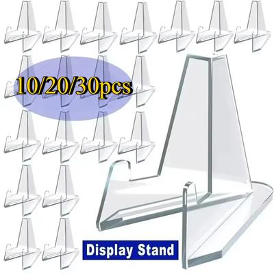 10/20/30PCS Triangular Card Display Stand Mini Acrylic Idol Photo Picture Holder Stands for Coin Sports Display Racks