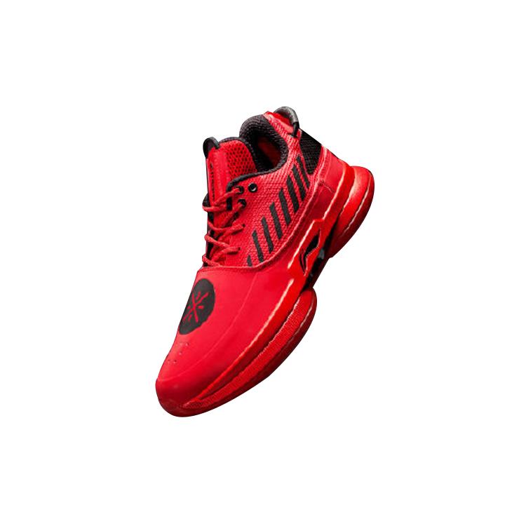 Li Ning Basketball Shoes Men's Mid top White/Red ABAN079-19