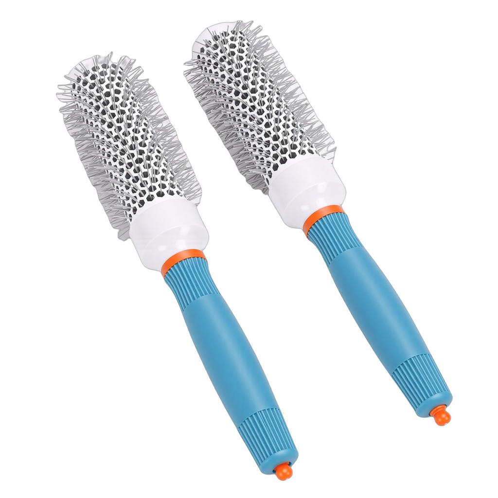 2pcs Ceramic Round Hair Brush Aluminum Tube Heat Resist Styling Hair Brush with Nylon Teeth 32mm