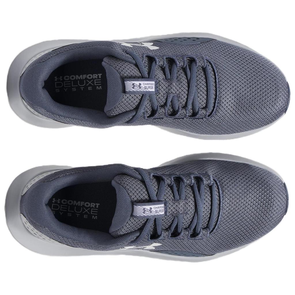 Under Armour Surge 4 Comfortable Lightweight Synthetic Leather Fabric Breathable Durable Low-Top Casual Running Shoes Men Sneaker Gray 3027000-044