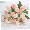 20-Branch Simulated Carnations Artificial Flowers Tassels Silk Plastic Realistic Carnation for Bouquet Home Decor
